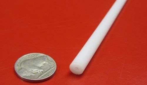 Miniatura 4 de Delrin - Tubo redondo de acetal POM blanco de 0.250 pulgadas de diámetro exterior de gran tamaño x 0.125 pulgadas de diámetro interior x 116
