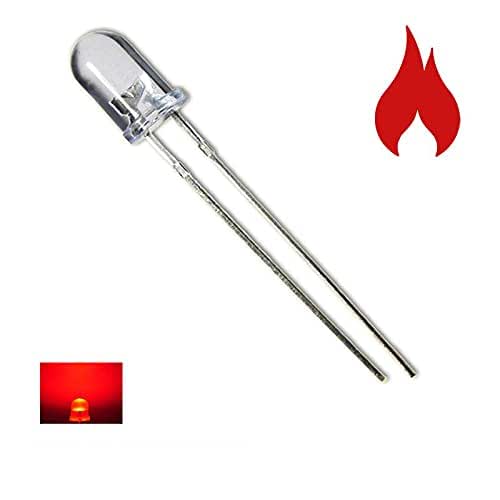 10X DC5V 12V 5mm LED Candela Tremolante 20cm Precablato Acqua Trasparente Arancione Rosso Giallo Bianco Led Sfarfallio Diodo Emettore Di Luce Lampada - Foto 4