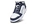 PUMA Rebound Layup Mid Sneaker, White-Flat Light Gray-Club Navy, 5 US Unisex Big Kid