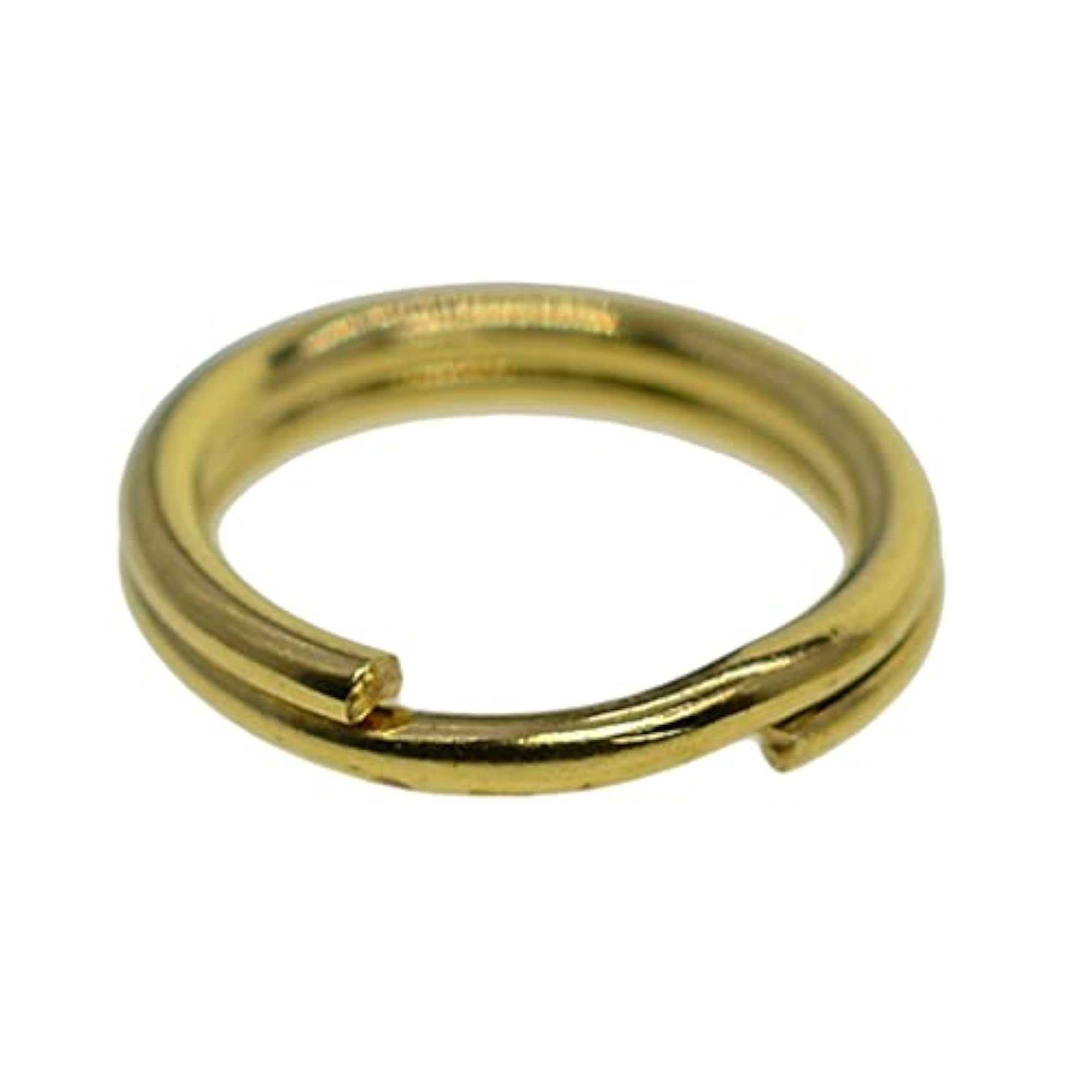 50pcs Solid Brass Round Keychain Split Key Rings