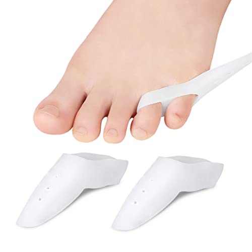 小趾サポーター 足指サポーター 足指広げる 4個セット 穴あり シリコン パカッと広げる 簡単着脱 水洗い可能 左右兼用 小指用ブレース 小指広げる 足の小指保護 浮き指 予防 両足 靴下 ノンホルムアルデヒド ホワイト