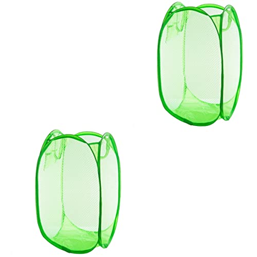 Cabilock Cesta Ropa Malla Universidad hasta Abierto Fácil Plegable Lavandería para Verde Dormitorio Cesto Cover
