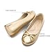 Dream Pairs Girls Dress Shoes Fashion Bow Slip On Ballet Flats KFL216 Gold Size 4 Big Kid