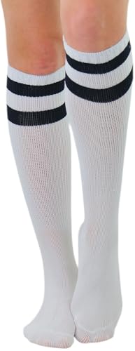 Image of ToBeInStyle Women's Knee High Socks with Striped Top