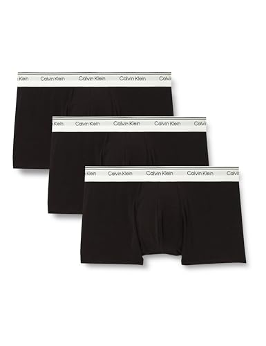 Calvin Klein Herren 3er Pack Boxershorts Trunks Balance Low Rise, Schwarz (Black), M Calvin Klein Herren 3er Pack Boxershorts Trunks Balance Low Rise, Schwarz (Black), M
