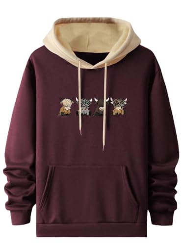 Image of TAGDO Men's Casual Woolen Cartoon Print Hoodie for Man | Sweatshirt for Man (2044)
