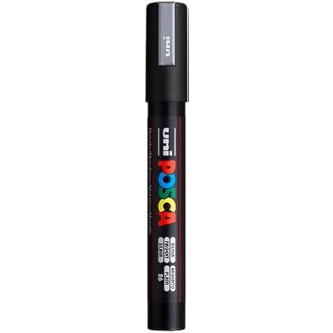 Uni-Ball Posca Medium Bullet Tip Marker - Silver Cover