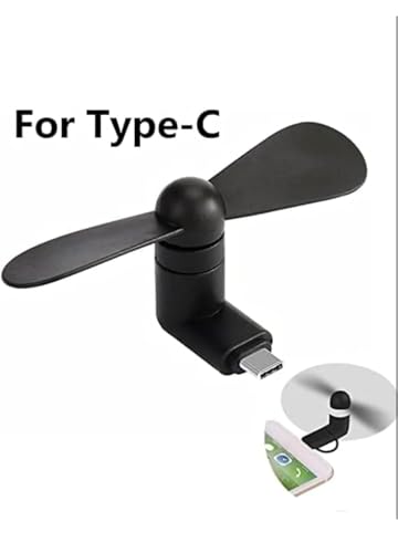 Image of EDNITA Mini Fan Type-C Two Blade Fan High Speed USB Fan, Mini Mobile Cooler, Mini fan Support with All Android & Type-C Smatphones (Multi-colour) (Pack Of 3)