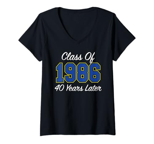 Women's Class of 1986 40th High School Reunion Classmates Party Tee V-Neck T-Shirt