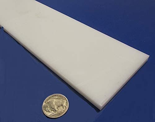 White HDPE (High Density Polyethylene) Rectangular Bar .250'' (1/4'') x 3.00'' (3'') x 48'' 2 pcs, (KBS-697-21-11)