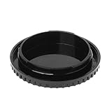 Beau travail et style parfait Bouchon de boîtier d\'objectif arrière Ensemble de couvercle d\'appareil photo Vis de protection anti-poussière Protection de montage Plastique Noir Remplacement for canon EOS EF EFS 5DII 5DIII 6D(Body