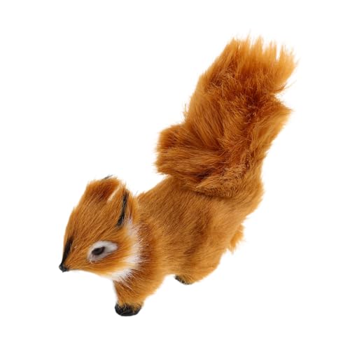 LIOOBO 毛??真松鼠クリスマスオーナメント リアルタッチで耐色褪せ仕様 ぬいぐるみ風森林動物模型 テーブルトップ装飾 季節感あふれる
