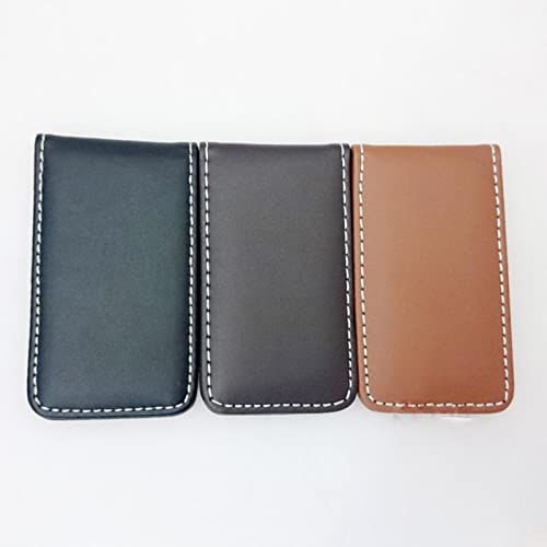 3xMagnetic Money Clip Dollar Clamp Card Holder Wallet Brown_80x46x8mm3