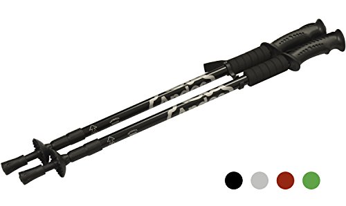 Andes Telescopic Extending Adjustable Antishock Hiking/Walking Poles Black