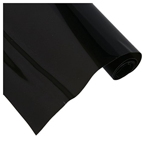 SODIAL(R) PELLICOLA ADESIVA NERA PER FANALI FARI