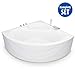 Produktbild Eckbadewanne 150 x 150 cm aus Acryl ohne Schürze mit Untergestell, Ablauf + Armatur