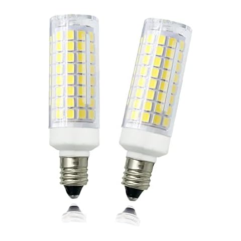 ZSSXOLED E11 LED Light Bulb 7W Dimmable E11 Mini Candelabra Base 75W Halogen Equivalent, T3/T4 JD E11 LED Corn Bulb for Indoor Chandeliers Cabinet Decorative Lighting White 6000K Cover