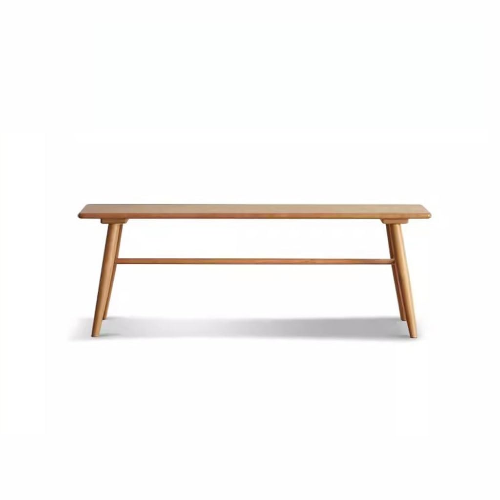 RENEESME Foot Stool for Bed Fashionable and Simple Solid Wood Bench Modern Simple Stool Bedroom Bed End Stool Dining Table Long Bench Bed Step Stools for High Beds