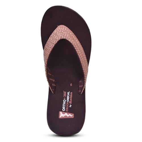 Image of Aaina Women's Brown /Peach Eva Flat Ortho+360