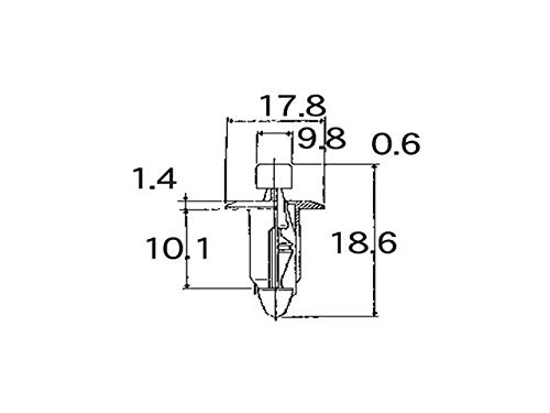 ボストン (VOSTON) 自動車用部品 プッシュリベット 黒色 1袋10個入り BC5181