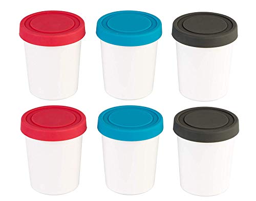StarPack Portion Control Mini Ice Cream Freezer Containers - Set of 6
