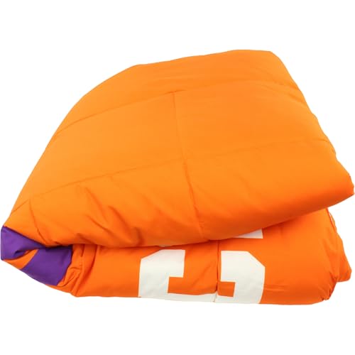 Image of College Covers Everything Comfy Clemson Tigers Reversible Big Logo Soft and Colorful Comforter, Twin