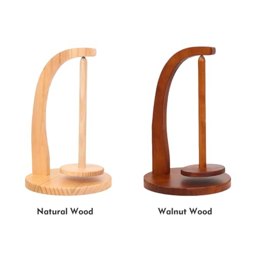 Image of Yarn Holder for Crocheting and Knitting,Wooden Yarn Spinner,Yarn Ball Holder with Magnetic Metal Twirling Mechanism,Crochet Yarn Holder for Knitting Crocheting DIY Crafts Gifts