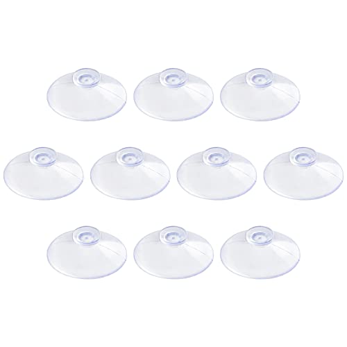 Pawfly 10 Pack Clear Suction Cups 0.8 Inch PVC Plastic Sucker Without Hooks for Home Decoration and Organization