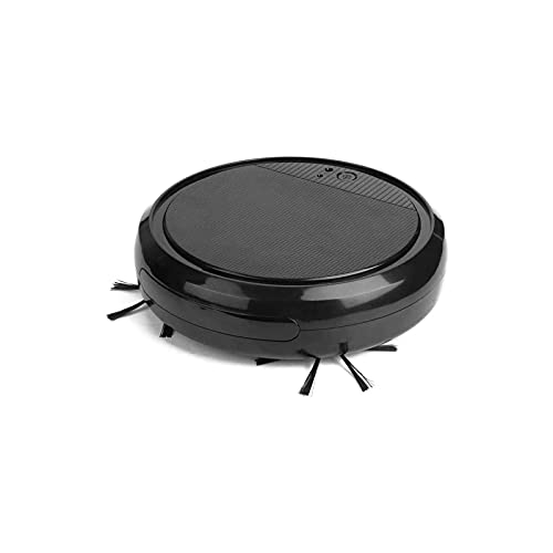 Robot Vacuum Cleaner Mop, Multi-Functional Intelligent Ultraviolet Light Sweeping Robot, Quiet Low Noise Vacuum Cleaner for Pet Hair, Carpet, Hard Floor, Dust, Stains(Black)