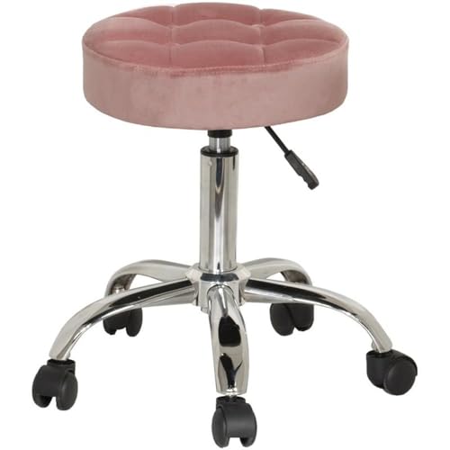 Hillsdale Nora Tufted Adjustable Backless Vanity Stool