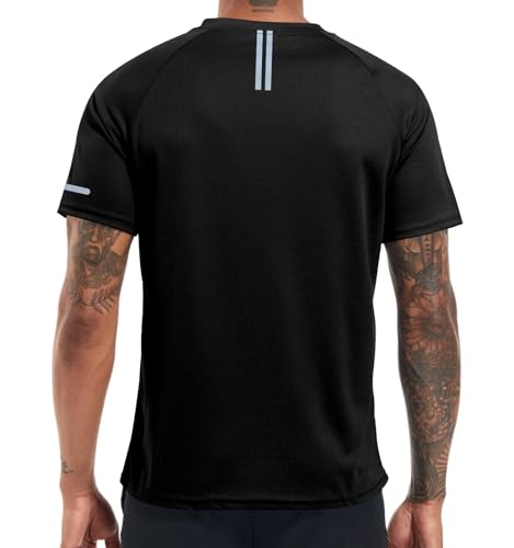 Image of Men's Quick-Dry Sportswear T-Shirts,4 /6 Pack Breathable Moisture Wicking Gym Tops for Training & Workout,Short Sleeve Tees