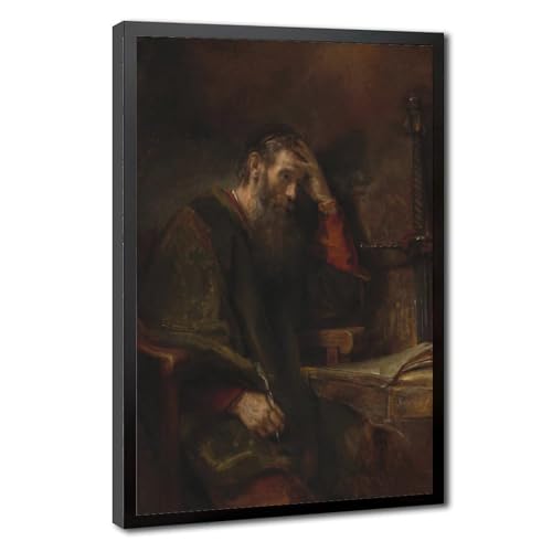 Cadre à suspendre Rembrandt L'apôtre Paul décoration murale toile