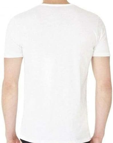 Pacote com 3 a 6 camisetas masculinas brancas 100% algodão gola redonda sem etiqueta P-2GG, 3 peças,