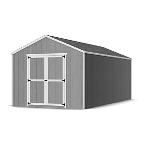 Little Cottage Co. 10×20 Value Gable Shed with Floor, Outdoor Wood Storage Do-It-Yourself Precut Kit