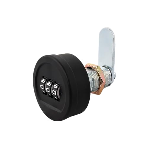 Guangcailun El metal confiable de la cerradura del gabinete proporciona la mejor protección para los gabinetes. Cerradura de cajón Casillero de buzón de seguridad 2·Fácil de instalar, 20mm negro