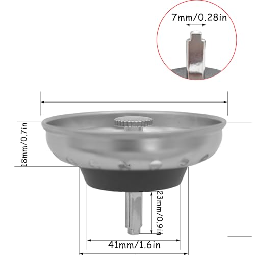 Colador para fregadero de cocina con filtro de acero inoxidable miniatura 2
