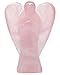 Nelson Creations, LLC 2 Inch Rose Quartz Guardian Angel Figurine Hand-Carved Natural Stone, Known as The Stone of Unconditional Love