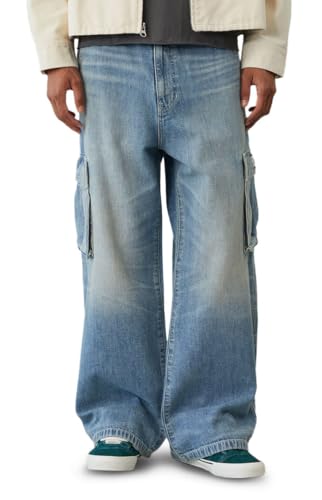 PacSun Men's Blake Extreme Baggy Jeans Cargo Medium Blue Tint