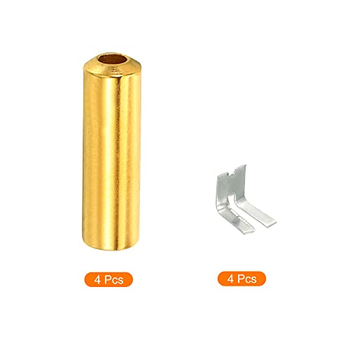 Image of MECCANIXITY Pull Cord Tassels Window Blind Extender Chain Drop Knobs Pull Ends Golden, for Curtain Blinds Shades Light Ceiling Fan Pull Switch, Pack of 4