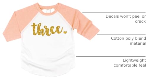 Image of Bump and Beyond Designs Girl Third Birthday Outfit Third Birthday Shirt Three Year Old Outfit