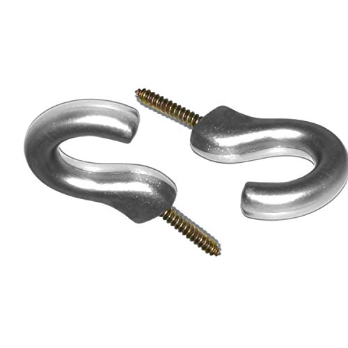 Image of Pair of Chunky Hook in Satin Nickel Effect
