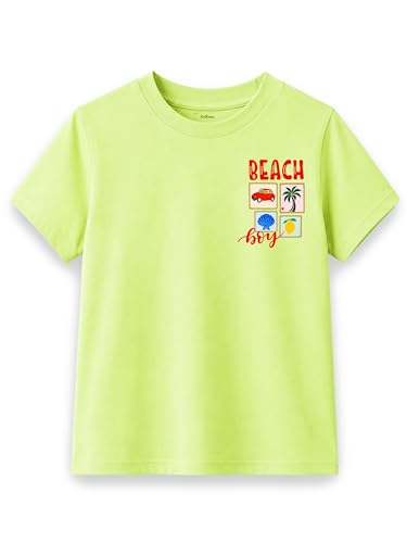 Image of Kidbea Bamboo Unisex Kids T-Shirt Ultra-Soft Premium Half Sleeve Graphic Tee for Boys & Girls, Casual Summer Wear for Toddlers & Kids