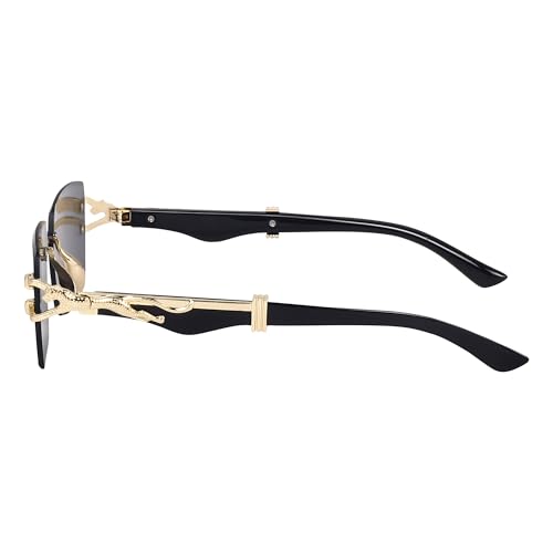 Image of Dervin UV Protected Rectangular Rimless Sunglasses for Men and Women