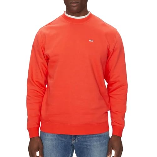 Tommy Hilfiger Men'S Orange Sweatshirt Reg Flag Crew, Orange, L