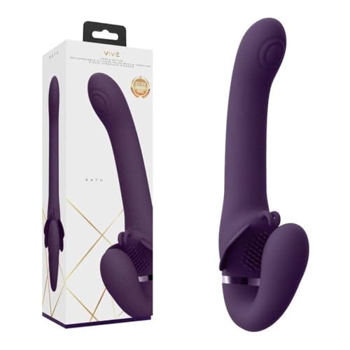 Shots Vive - Satu Pulse-Wave & Vibrating Strapless Strapon - Purple