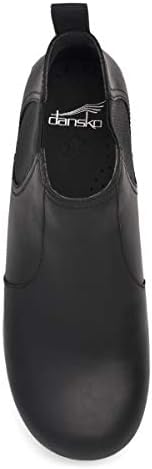 Dansko Frankie Classic Stapled Clog in Ankle Boot Style - Anti-Fatigue Rocker bottom promotes Forward Foot Motion - Premium Leather Uppers for Long-Lasting Wear Black 10.5-11 M US | Image 1