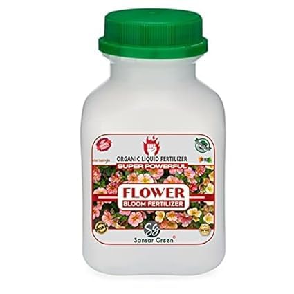 Sansar Green® Flower Bloom Liquid Fertilizer, Premium Essential Super Powerful Liquid Fertilizer for Maximising Flowers in Outdoor and Indoor Plants with Nutrients and Charged Micro-organism (100 ml) (B09H5N65GS) Amazon Price History, Amazon Price Tracker