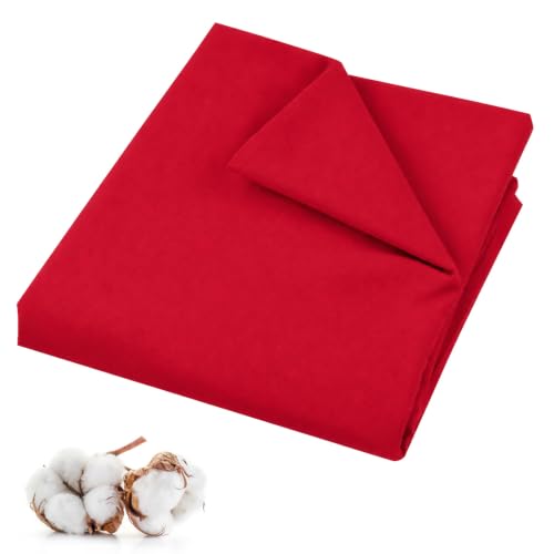 Image of 100% Cotton Fabric, 63 Inch X 1 Yard Red Fabric by The Yard