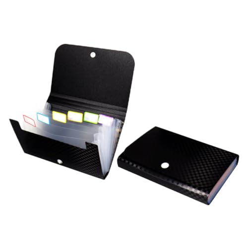 DECHOUS 2個 携帯用小型フォルダバッグ 多類ドキュメントホルダー 収納便利 ファイル整理用 書類 領収書 小銭管理に