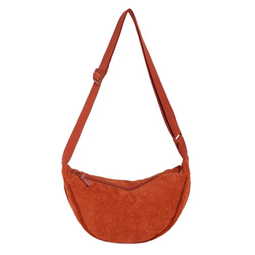 Crescent Bag Crossbody, Corduroy Crossbody Bags for Women, Mini Crossbody Bag Travel Sling Bag